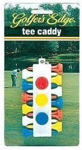 Unique Golf Tee Caddy Golfer Accesory 12 Tees & 3 Ball Spotter Attaches To Bag