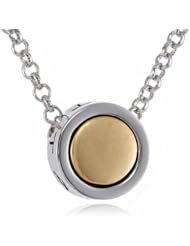 T Tahari Mixed Metal Circle Disc Pendant Necklace, 17"