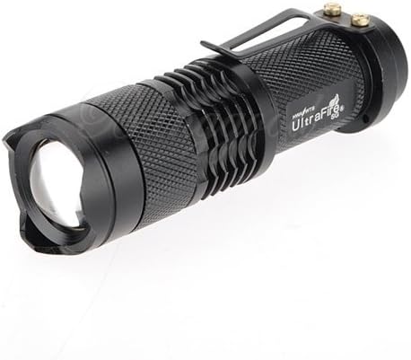 UltraFire Cree Q5 LED Flashlight Torch Zoomable (Flashlight Kit(Black))