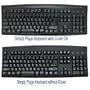 Black Japanese English Wired USB Keyboard with White / Beige Letters or Characters, Bundled With Simply Plugo Custom Fit Cover For Extra Protection from Dirt, Dust, Liquids, and Contaminants.