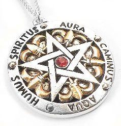 Childrens Toyshop  Jewelry : Sir Gawain's Glyph Celtic Pentagram Pendant Necklace