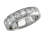 18k White Gold 1ctw Round Brilliant Diamond  Band (G, VS2)