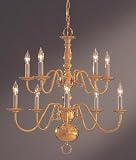 Minka Lavery VIRGINIAN CHANDELIER - Polished Solid Brass - Solid Brass