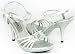Crystal Hearts! Metallic Silver Platform Sandal Heels Strappy