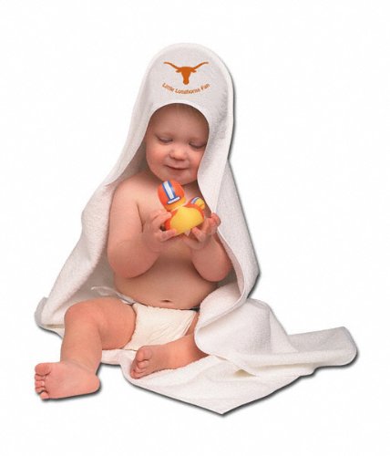 Texas Longhorns Hooded Baby Towel (White)