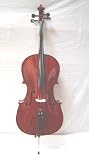 Crystalcello MC500 Oil Varnished Flamed 1/4 Size Orchestra Cello with Lightweight Case + Padded Bag + Bow + Accessories
