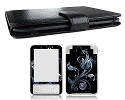 BundleMonsterAmazonKindle3GenuineLeatherCaseCoverJacket+SkinArtDecalSticker+ScreenProtectorEbookAccessoriesCombo-Fit3rdGeneration