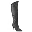 Pleaser Boots Women's VANITY-2013 4" Pull On Leather Knee Boot 1/2 Zip Available in 4 Colors