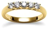 18k Yellow Gold 5-Stone Diamond Band (1/2 cttw, G-H Color, VS2-SI1 Clarity)