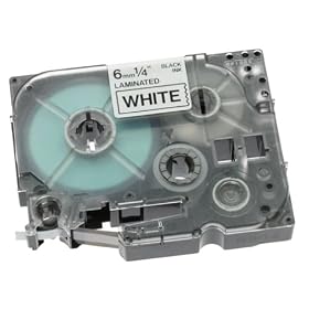 Brother TZ211 1 4in Labeling Tape (26.2ft, Black on White) by Brother