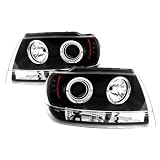 1999 2000 2001 2002 2003 2004 Jeep Grand Cherokee Head Lamps, Projector Black Housing... by IPCW