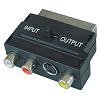 Lindy SCART-/ S-VHS-/ AV-Adapter (Scart m/SVHS+3xRCA f) mit Umschalter Line In-Out