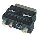 Lindy SCART-/ S-VHS-/ AV-Adapter (Scart m/SVHS+3xRCA f) mit Umschalter Line In-Out