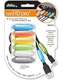 Dotz Cord ID Pro Cord and Cable Identification System, 12 Count, Assorted Colors (DCI171M-C)