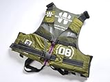 フィッシング 釣り用 ゲームベスト ライフジャケット WB-1007型 カーキ