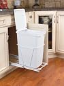 Rev-A-Shelf 35Qt Pull-Out Waste Bin with Lid White