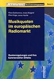 Produkt-Bild: Musikquoten im europ&auml;ischen Radiomarkt. Quotenregelungen und ihre kommerziellen Effekte