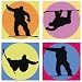 Snowboard Shadow Wall Decals Appliques