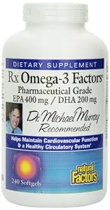 Natural Factors Rxomega-3 Factors Softgels,630mg- 240-Count