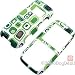 Green Pattern Shield Protector Case for LG Rumor Scoop LX260 (type V)