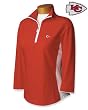 Kansas City Chiefs Women's 3/4 Sleeve Colorblock Half Zip Mock