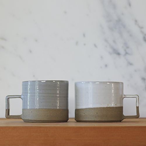 Pottery Mug with Square Handle