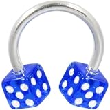Horseshoe - Blue DICE Circular Barbell