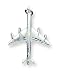 Sterling Silver Airplane Pendant with 20 inch Sterling Silver Chain