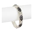 Silver Tone Black Crystal Stretch Bangle Bracelet Fashion Jewelry