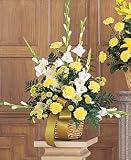 Vibrant Yellow Funeral Basket