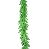 Pack of 2 Pre-Lit Lime Green Ashley Spruce Christmas Garlands 9' x 14