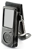 i-nique Tuff-Luv Exec soft Napa leather case for Sandisk Sansa View - (Black)