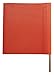 Ml Kishigo Mfg Co Handheld Warning Flag, Fluorescent Orange, Square, 24" x 24" 3YWZ1-1 Each