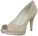 Nine West Women's Danee Open-Toe Pump,Taupe Synthetic,8.5 M US