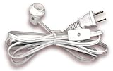 Electrical Cord Set Has Candelabra Socket With Screw-On Collar and Switch. 6 Ft. White (Set Of 5)