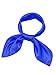 Satinior Chiffon Scarf Square Handkerchief Satin Ribbon Scarf for Women Girls Ladies, 23.6 by 23.6 Inch (Royal Blue)