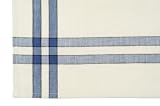 Dunroven House K360-PBC Tea Towel in Provencal Blue and Cream with Black Stripe- Pack of 6