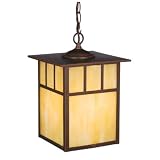 Square-Mission-BBZ - 1 Light Large Mission Outdoor Lighting Hanging Pendant Fixture - Bronze - B2484