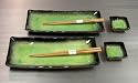 Japanese Sushi Plate Set/ Green /SQ2/H