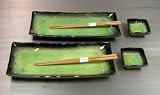 Japanese Sushi Plate Set/ Green /SQ2/H