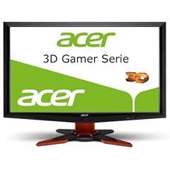 Acer GD245HQbid 61 cm (23.6 Zoll) 3D TFT Monitor (VGA, DVI, HDMI, Kontrast 80000:1, Reaktionszeit 2ms, 120Hz) schwarz/rot