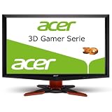 Acer GD245HQbid 61 cm (23.6 Zoll) 3D TFT Monitor (VGA, DVI, HDMI, Kontrast 80000:1, Reaktionszeit 2ms, 120Hz) schwarz/rotvon "Acer"