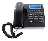 Doro Matra - D915C - T&eacute;l&eacute;phone Filaire - Touches extra-larges - Mains libres - Touche bis - Ecran r&eacute;tro-&eacute;clair&eacute; - Noir