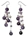 Pearl and amethyst earrings, 'Charming in Violet' 0.8 W 3.1 L