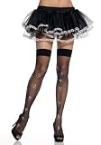 Lycra Fishnet Thigh High Nylon Stocking with Skull Print
