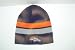 Denver Broncos Distressed Striped Beanie Hat Ski Skull Cap Lid Toque