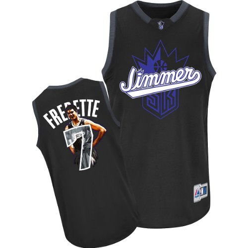 NBA Men's Sacramento Kings Jimmer Fredette #7 Notorious Jersey (Black/Granite, X-Large)