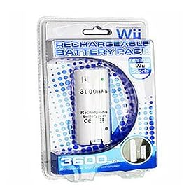 Eaxus-Batterie Rechargeable 3600 mAh pour Manette Telecommande Wii Wiimote + Cable USB