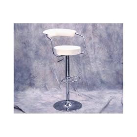 Click here to buy Wholesale Interiors BR0022WH Adjustable swivel bar stool white 2 Stools by Wholesale Interiors.