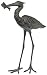 SPI Home 50606 Garden Single Crane Eating Fish Sculpture